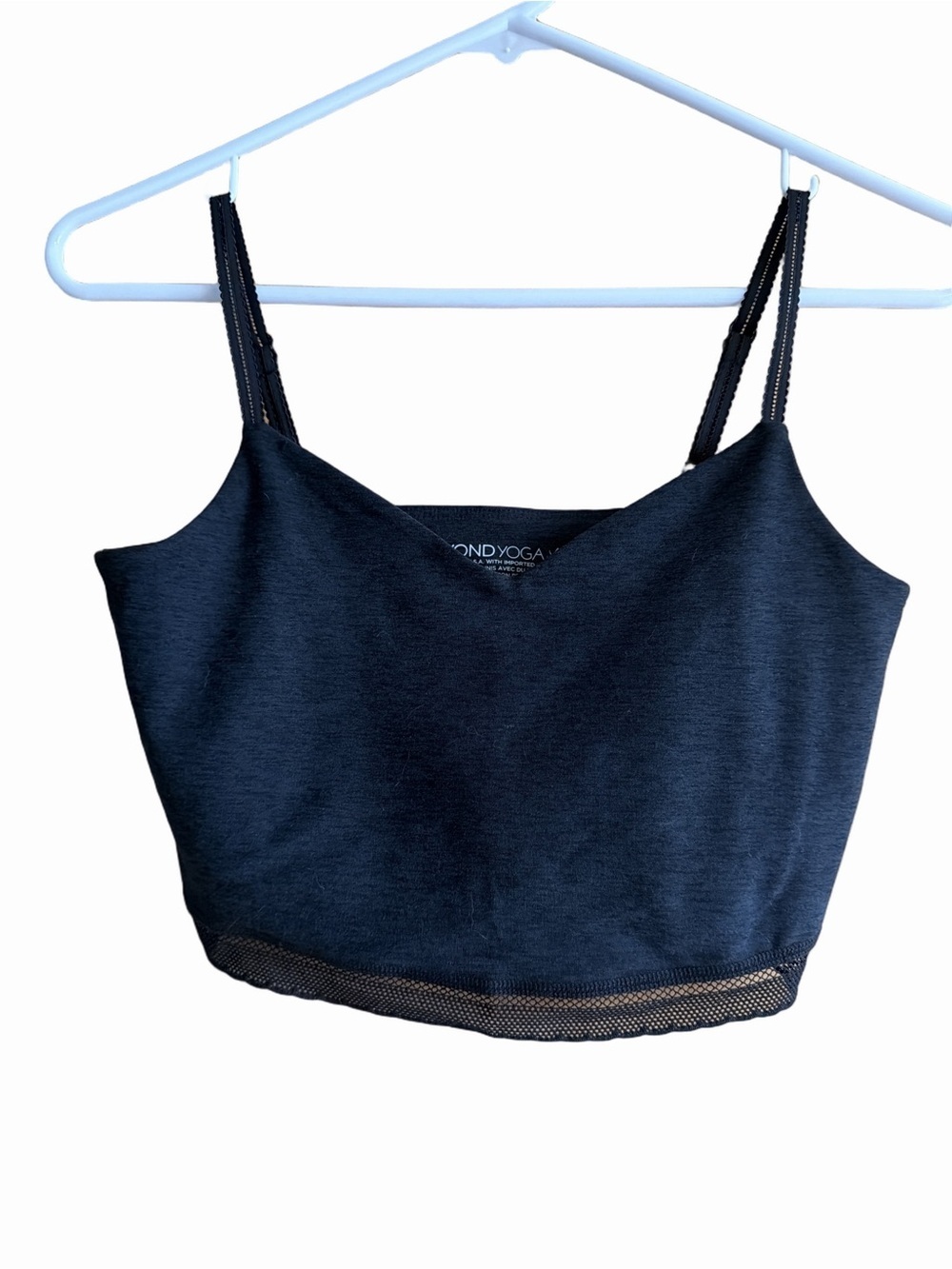 Beyond Yoga Spacedye Allure Lace High Cropped Tank Black Small